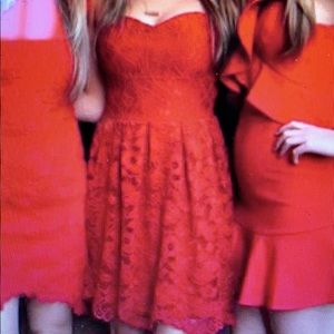 Lovers & Friends Strapless Lace Dress